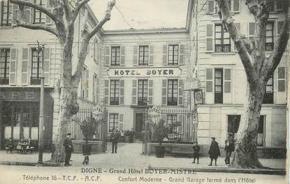 / CPA FRANCE 04 "Digne, grand hôtel hôtel Boyer Mistre"