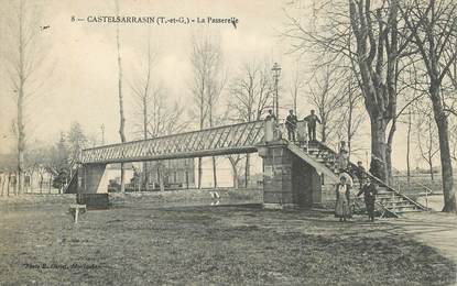 CPA FRANCE 82 "Castelsarrazin, la Passerelle"