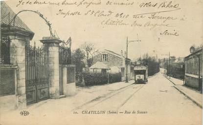 CPA FRANCE 92 "Chatillon, la Rue de Sceaux" / TRAMWAY