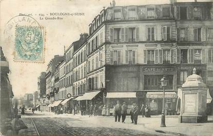 / CPA FRANCE 92 "Boulogne sur Seine, la grande rue"