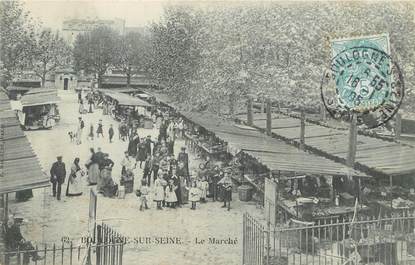 / CPA FRANCE 92 "Boulogne sur Seine, le marché"