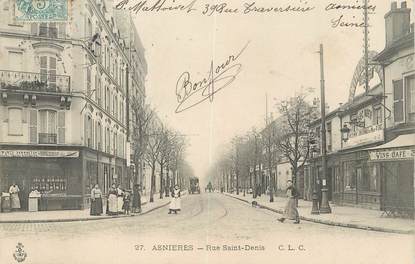 / CPA FRANCE 92 "Asnières, rue Saint Denis"