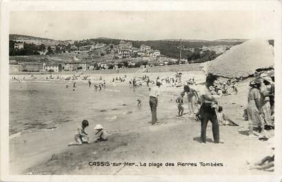 CPSM FRANCE 13 "Cassis, la plage des pierres tombées"