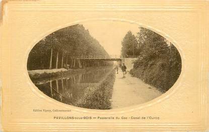 CPA FRANCE 93 "Pavillon sous Bois, Passerelle du Gaz, Canal de l'Ourcq"