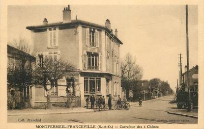 CPA FRANCE 93 "Montfermeil, Carrefour des 4 Chenes"