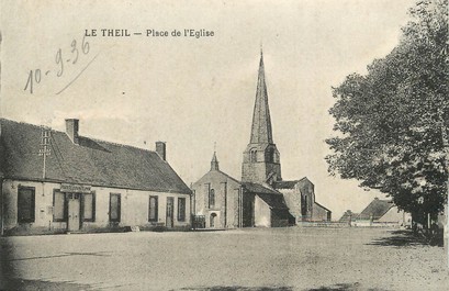 / CPA FRANCE 03 "Le Theil, place de l'église"