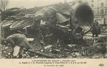 CPA FRANCE 77 "Melun, catastrophe de chemin de fer, 1913"