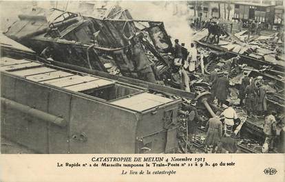 CPA FRANCE 77 "Melun, catastrophe de chemin de fer, 1913"