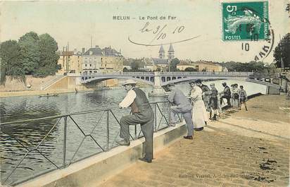 CPA FRANCE 77 "Melun, le Pont de Fer"