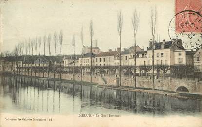 CPA FRANCE 77 "Melun, le quai Pasteur"