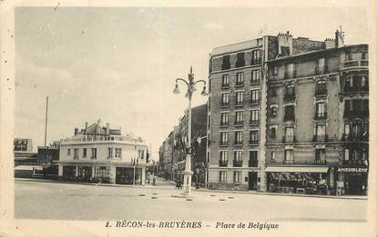 / CPA FRANCE 92 "Bécon les Bruyères, place de Belgique"