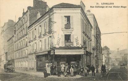 / CPA FRANCE 92 "Levallois Perret, rue Collange et rue Victor Hugo"