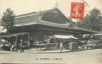 / CPA FRANCE 92 "Colombes, le marché"