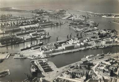 / CPSM FRANCE 59 " Dunkerque, vue générale aérienne de l'avant port"