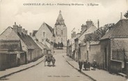 28 Eure Et Loir / CPA FRANCE 28 "Courville, Faubourg Saint Pierre, l'église"