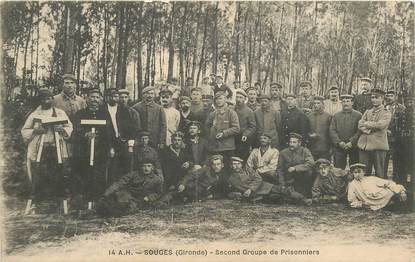 CPA FRANCE 33 "Souges, groupe de prisonniers"