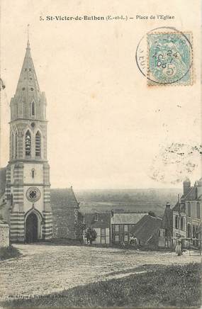 CPA FRANCE 28 "Saint Victor de Buthon, Place de  l'Eglise"