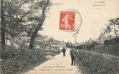 CPA FRANCE 76 " Grainval, Entrée du Village"