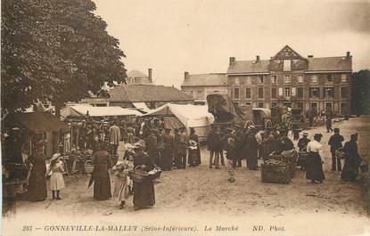 CPA FRANCE 76 " Gonneville la Mallet, le Marché"