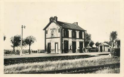 CPSM FRANCE 76 " Héberville, la gare"