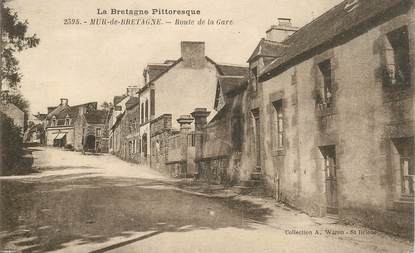 CPA FRANCE 22 "Mur de Bretagne, route de la gare"