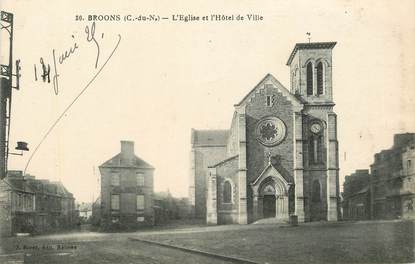 CPA FRANCE 22 "Broons, Eglise et hotel de ville"