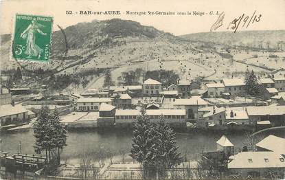 CPA FRANCE 10 "bar sur Aube, montagne sainte Germaine sous la neige"