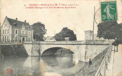 CPA FRANCE 10 "Nogent sur Seine, banque la Caisse d'Epargne"