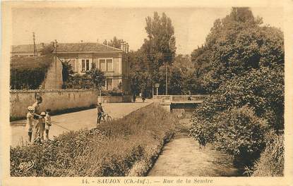 CPA FRANCE  17 "Saujon, rue de la Seudre" / PÊCHE 