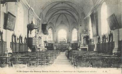 CPA FRANCE  76 "Saint Léger du Bourg Denis, interieur de l'Eglise"