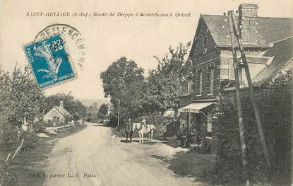 CPA FRANCE  76 "Saint Hellier, rte de Dieppe à Saint Saens à Orival"