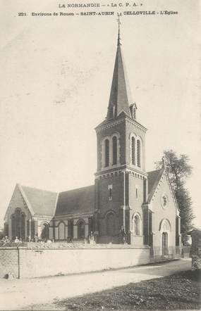 CPA FRANCE  76 "Saint Aubin Celloville, l'Eglise"