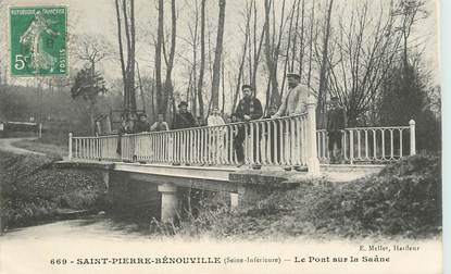 CPA FRANCE  76 "Saint Pierre Bénouville, le pont sur la Seine"