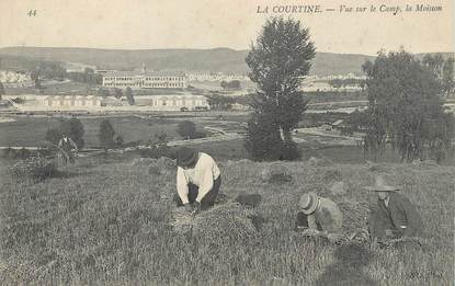 / CPA FRANCE 23 "La Courtine, vue sur le camp, la moisson"