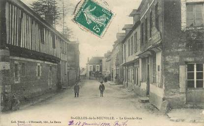 CPA FRANCE  76 "Saint Gilles de la Neuville, la grande rue"