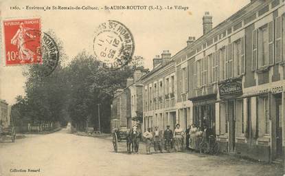 CPA FRANCE  76 "Env. de Saint Romain de Colbosc, Saint Aubin Routot, le village"