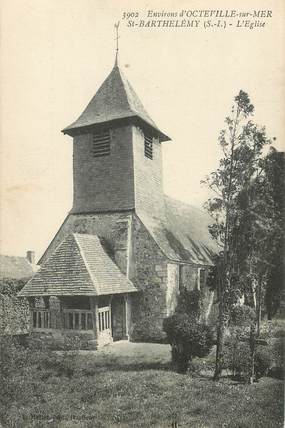 CPA FRANCE  76 "Env. d'Octeville sur mer, Saint Barthélémy, l'Eglise"