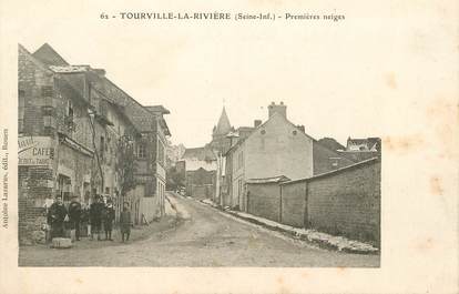 CPA FRANCE  76 "Tourville la Rivière, premières neige"