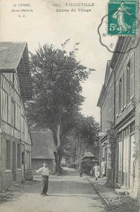 CPA FRANCE  76 "Thiouville, entrée du village"