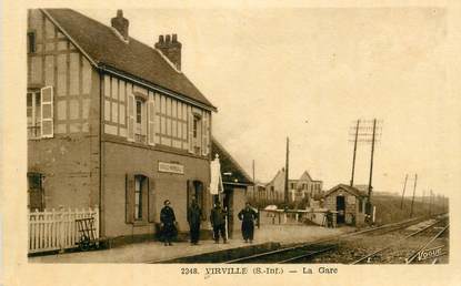 CPA FRANCE  76 "Virville, la gare"