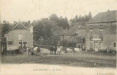 / CPA FRANCE 21 "Lacanche, le pont" / VACHE / CHEVAL