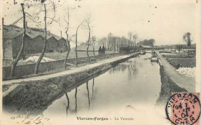 / CPA FRANCE 18 "Vierzon Forges, la verrerie"