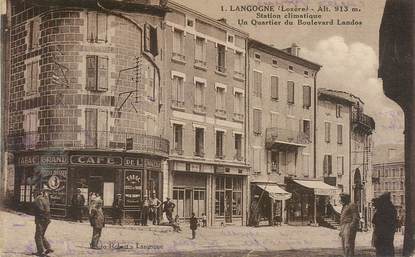 CPA FRANCE 48 "Langogne, un quartier du bld Landos"