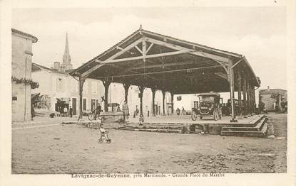 CPA FRANCE 47 "Lévignac de Guyenne, grande place du marché"