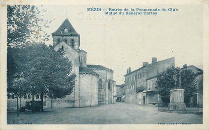 CPA FRANCE 47 "Mézin, Entrée de la Promenade du Club"