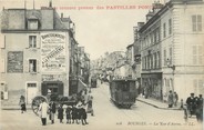 18 Cher / CPA FRANCE 18 "Bourges, la rue d'Auron" / TRAMWAY / CARTE PUBLICITAIRE
