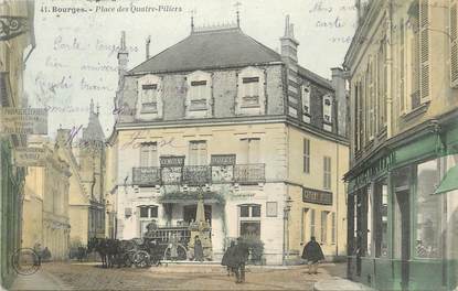 / CPA FRANCE 18 "Bourges, place des quatre piliers" 