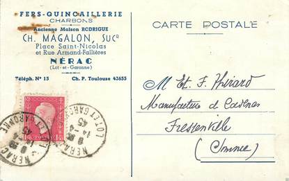 CPA FRANCE 47 "Nérac, Magasin Quincaillerie Ch. MAGALON"