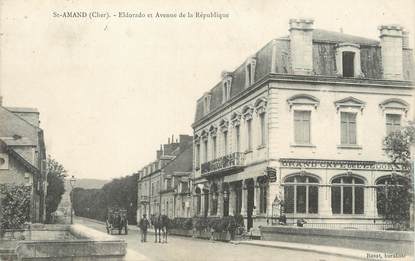 / CPA FRANCE 18 "Saint Amand, Eldorado, et avenue de la République"