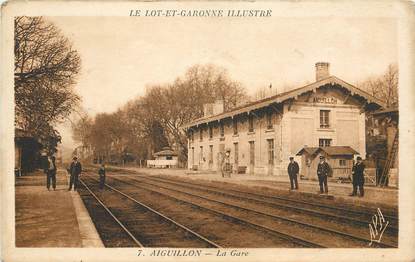 CPA FRANCE 47 "Aiguillon, la gare"